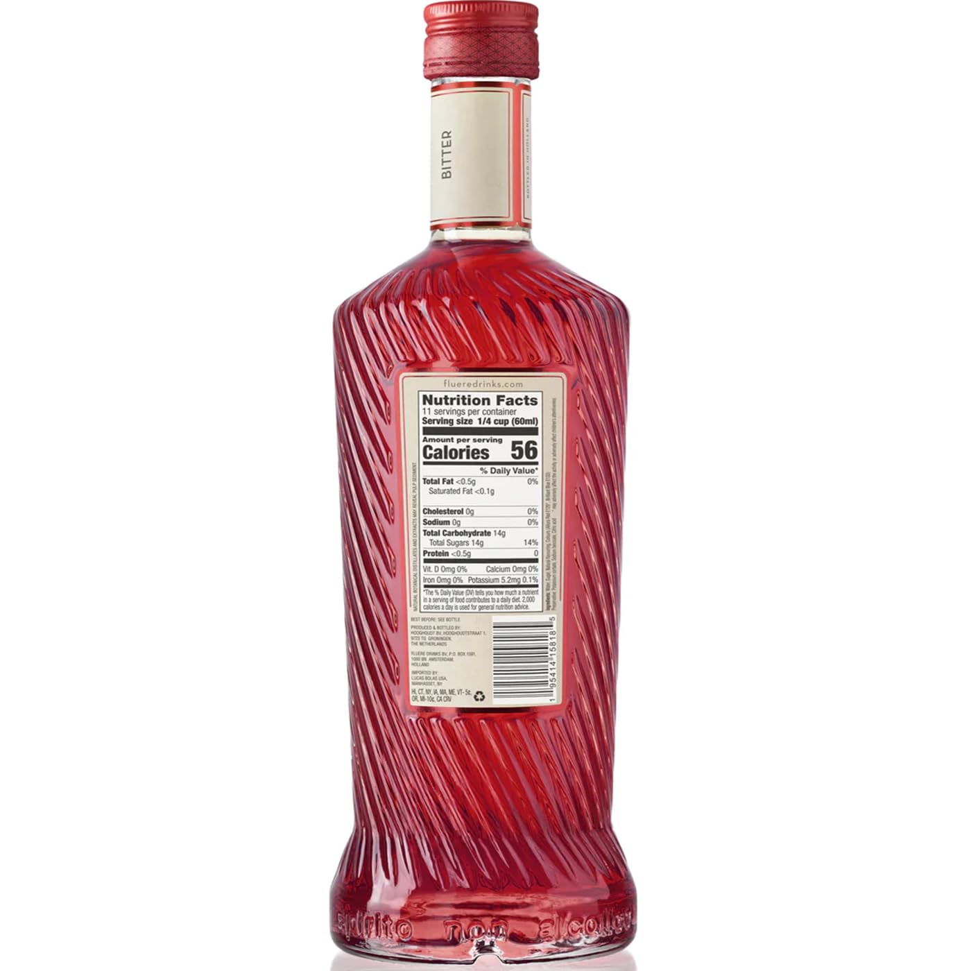 FLUÈRE BITTER Non Alcoholic Aperitivo Bittersweet Liqueur Alternative Award Winning NonAlcoholic Spirit Ideal for NonAlcoholic Cocktails