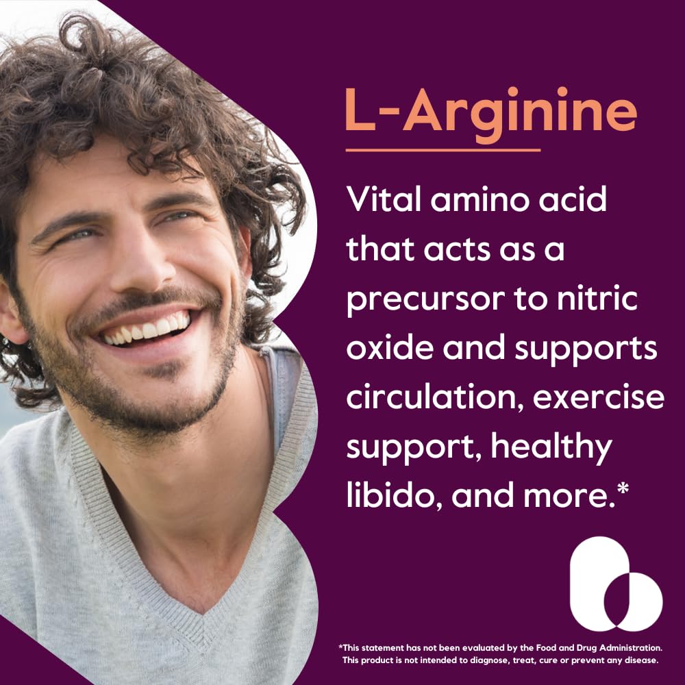 BESTVITE L-Arginine 500mg (240 Capsules) - No Magnesium Stearate - No Silicon Dioxide - No Fillers - Non GMO - Gluten Free