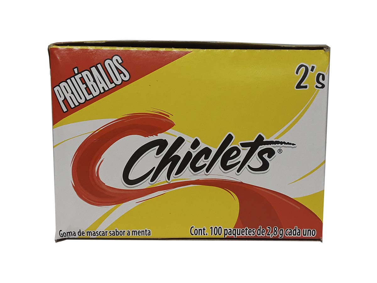 Adams Gum 100 x 2 units Chiclets Pack of 1
