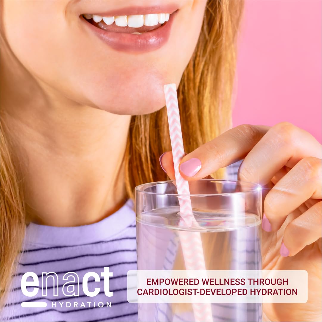 Enact Hydration - Cardiologist-Formulated Hydration Packets To Help Reduce Dizziness, Fatigue, and Lightheadedness - Subtle Honey Flavor With Hint of Salt. (12 Count)