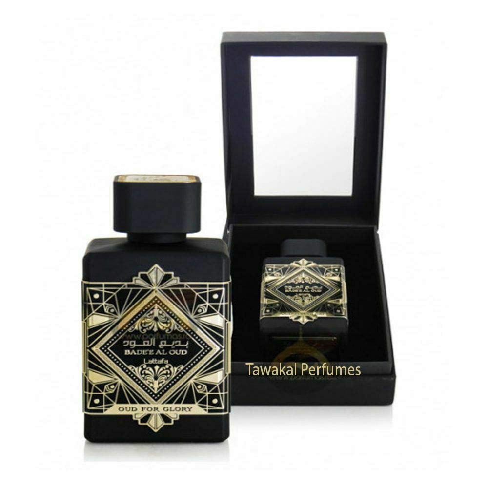 Lattafa Bade'e Al Oud Oud for Glory - Oriental Woody, Caramel, Warm Spicy - Eau de Parfum Long-Lasting Fragrance for Unisex, 3.40 Ounce / 100 ml