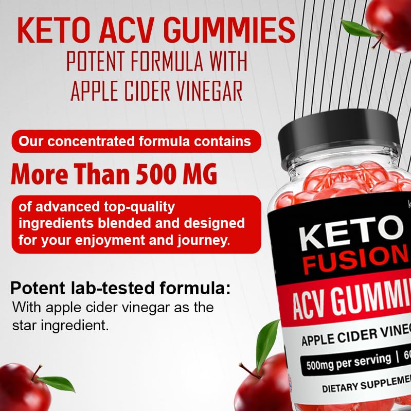 kivus Keto Fusion Gummies - Keto Fusion ACV Gummies (5 Pack, 300 Gummies)