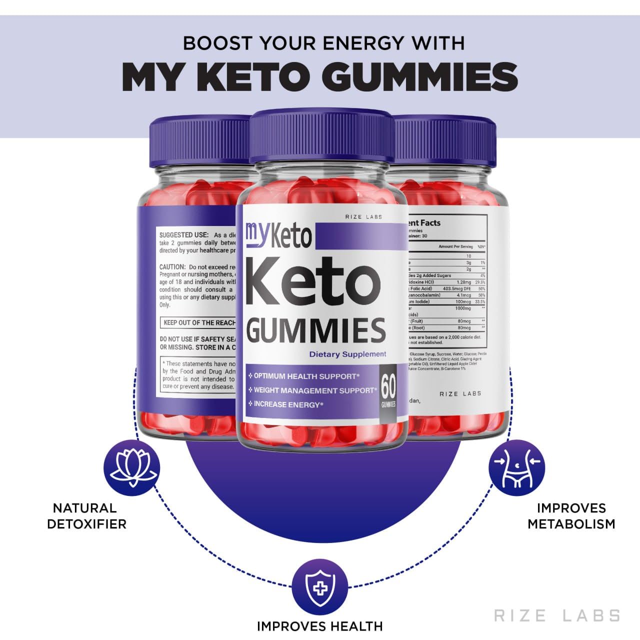 rize labs - My Keto ACV Gummies for Advanced Weight Loss with Apple Cider Vinegar, Supplement Helps in Reducing Belly Fat, for Extra Strength (120 Gummies)