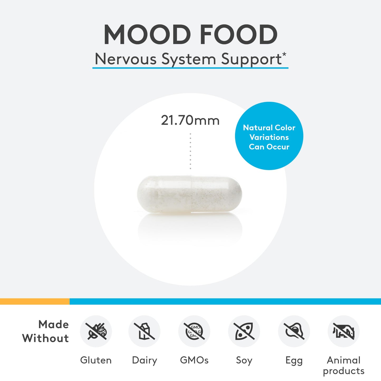 XYMOGEN Mood Food - Nervous System, Relaxation & Mood Support Supplement - Folate, B12, B6 with Magnesium, 5-HTP & GABA Supplement - Vegan & Non-GMO (60 Capsules)