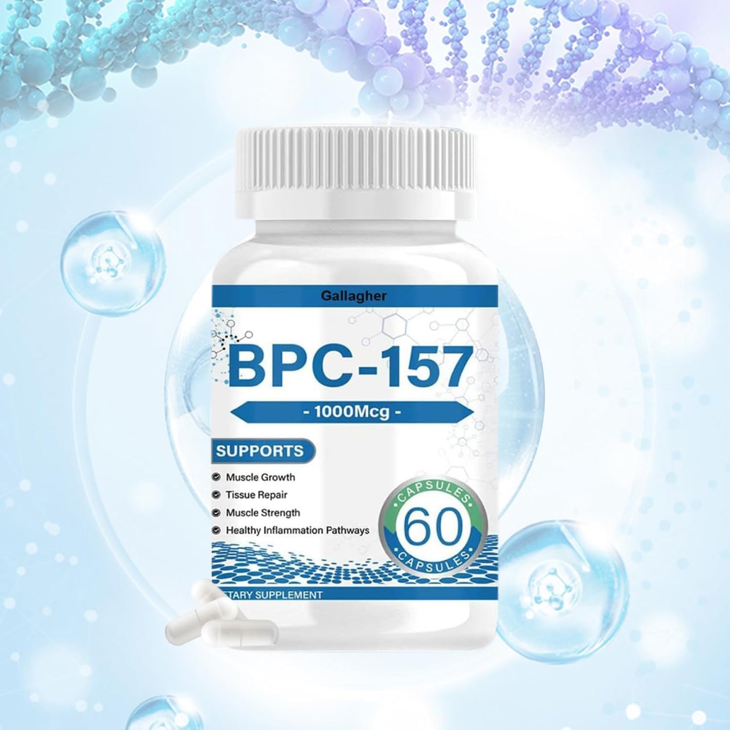 𝑩𝑷𝑪-𝟏𝟓𝟕, High Potency, Gluten Free & Non-GMO Protective Compound,for Faster Recovery and Gut Healing,1000mcg(60 Pcs/Bottle)