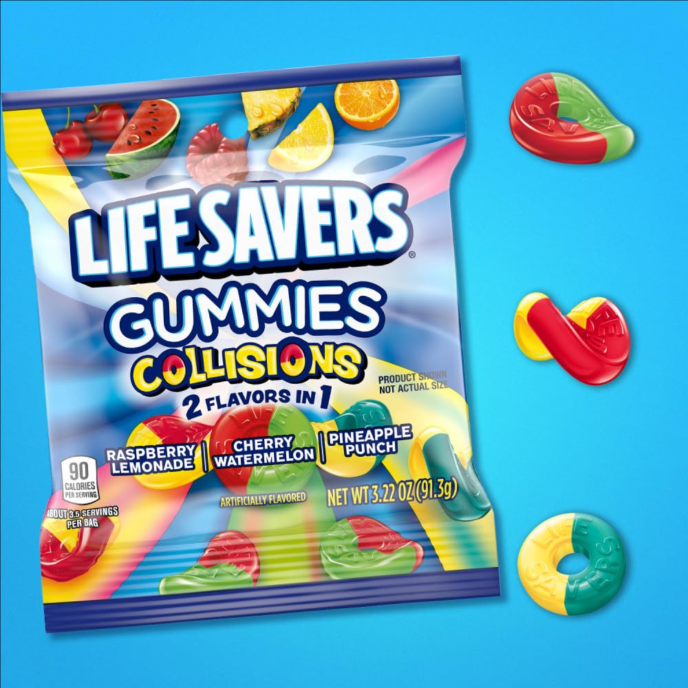 LIFE SAVERS Collisions Gummy Candy 322 oz Bag Pack of 12