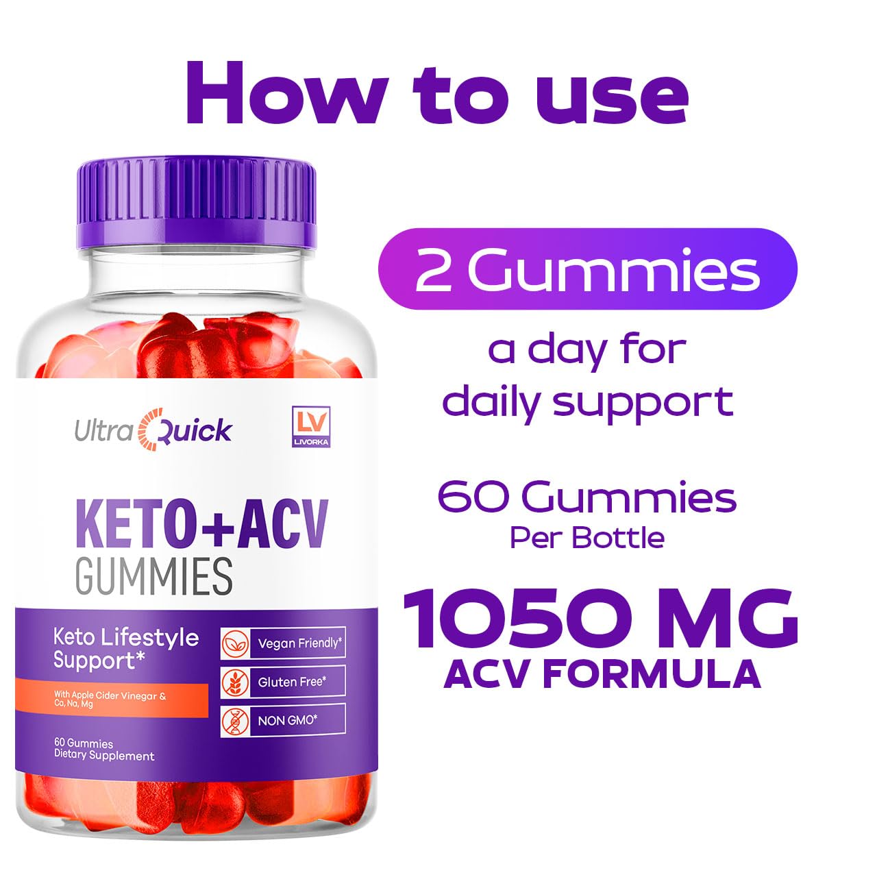 (2 Pack) Ultra Quick Keto ACV Gummies Weight Loss, Ultra Quick Keto ACV Gummies, UltraQuick Keto ACV Gummies, UltraQuick Keto Plus ACV Support Gummies, Ultra Quick Weight Loss Gummies for 2 Months
