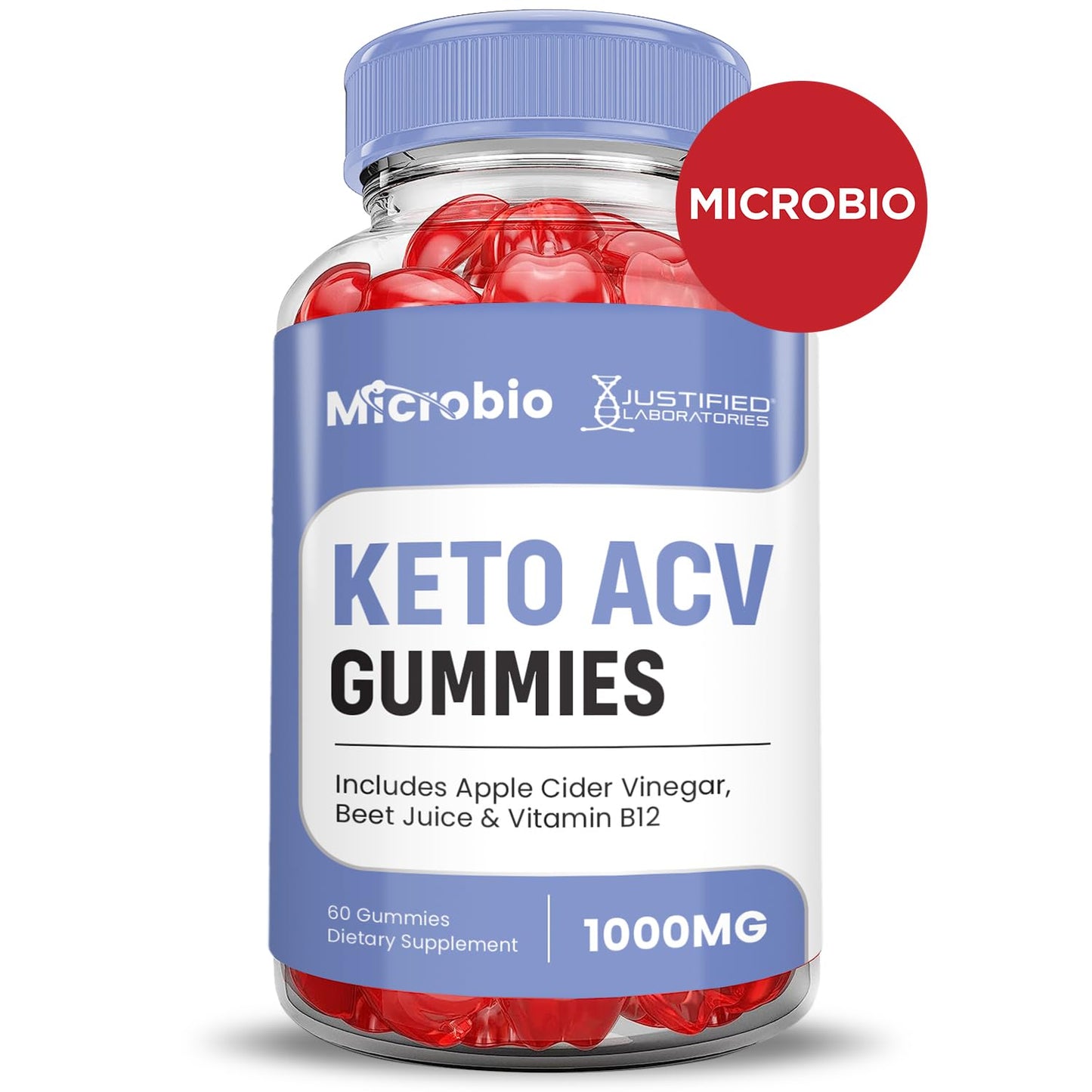 (2 Pack) Microbio Keto ACV Gummies Advanced Formula 1000MG Micro Bio Keto Gummies Apple Cider Vinegar Formulated with Pomegranate Beet Juice Powder B12 Vegan Non GMO120 Gummys
