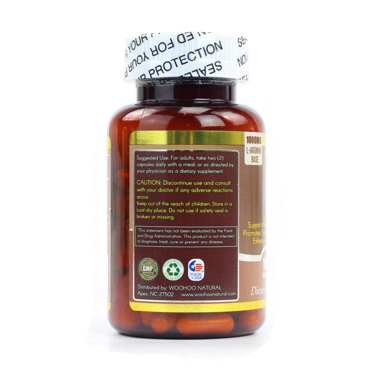 WOOHOO Natural Nitric Oxide Synthase NOS 100 Capsules