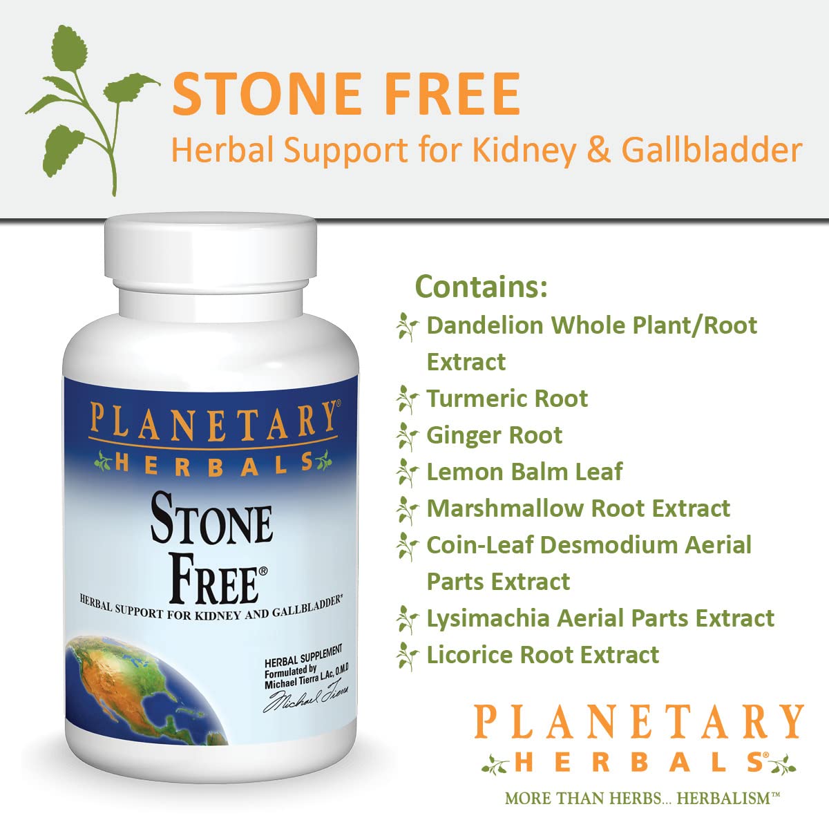 Planetary Herbals Stone Free 820 mg Herbal Support for Kidney and Gallbladder 180 Tablet
