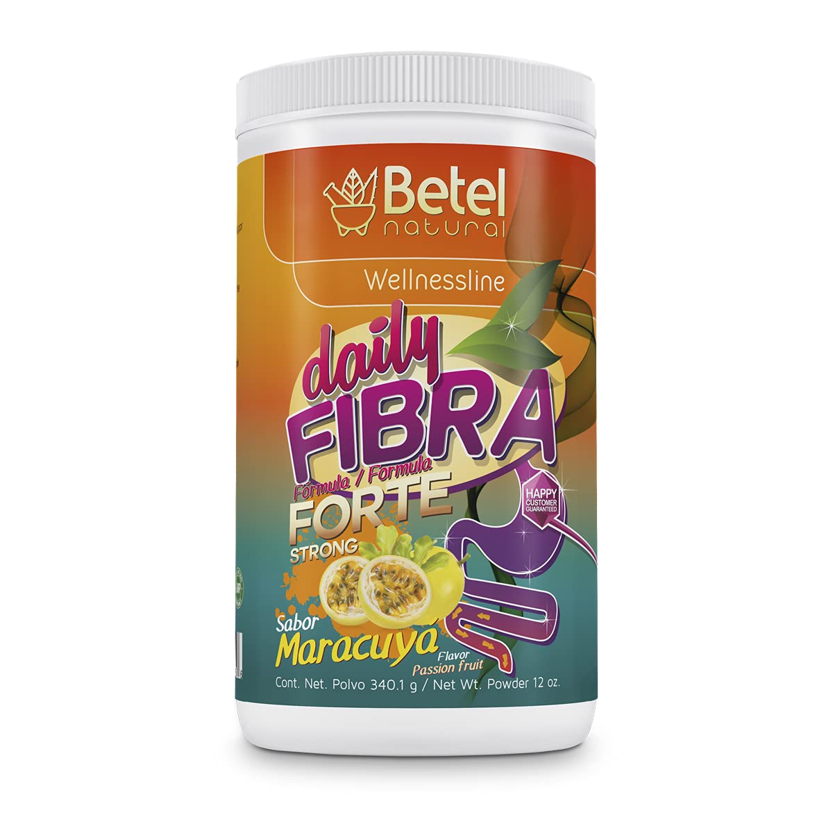 Betel Natural Daily Fibra Forte Formula/Strong Formula - Extreme Colon Cleanse Passion Fruit (Maracuya)