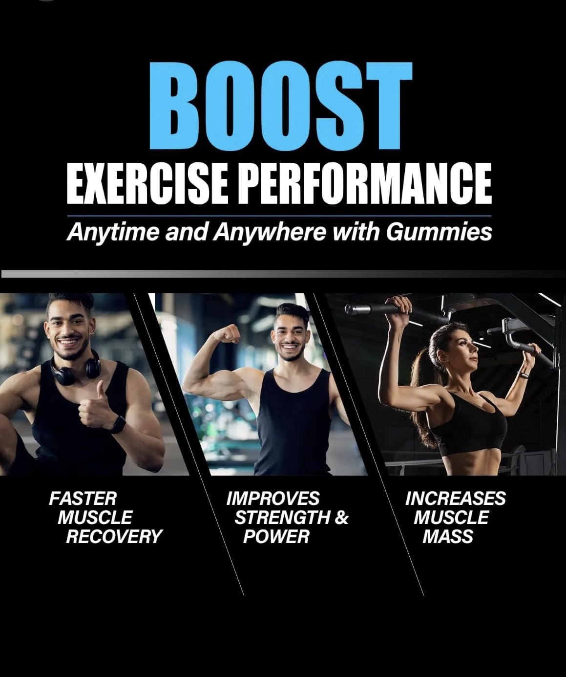 BetterFitness Creatine Monohydrate Gummies, Non GMO, Vegan Creatine Monohydrate Gummies Men and Women's Supplement, Healthcare Fitness Supplement.