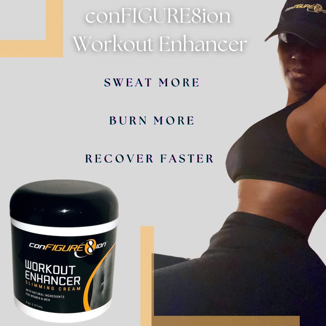conFIGURE8ion Workout Enhancement Cream - Thermogenic Fat Burning Body Cream For Men and Women, Intensifies Sweat, Repairs Damaged Skin and Aids in Muscle Recovery