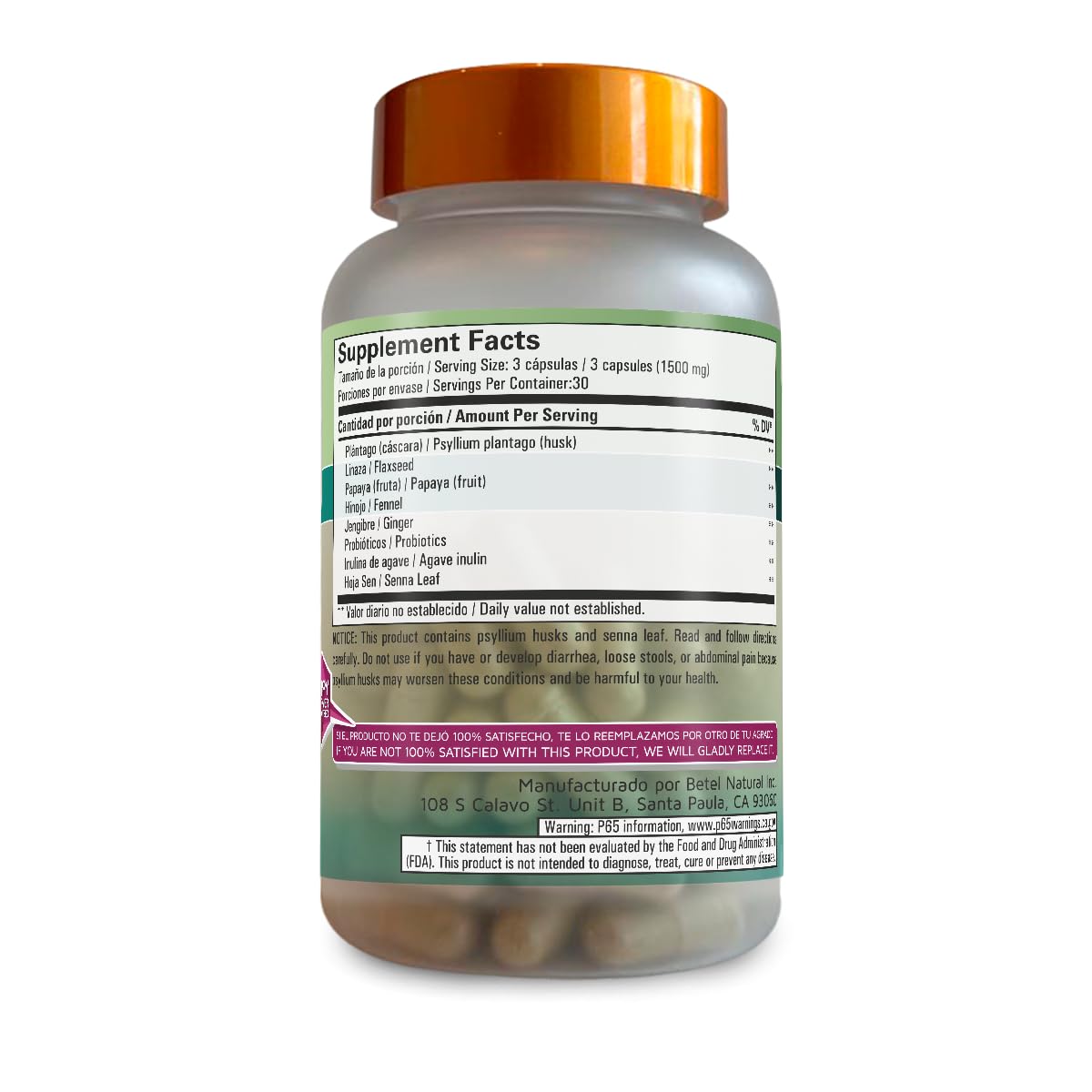 Colosan Plus Colon Cleanse Capsules by Betel Natural - Healthy Colon Detox - 90 Capsules