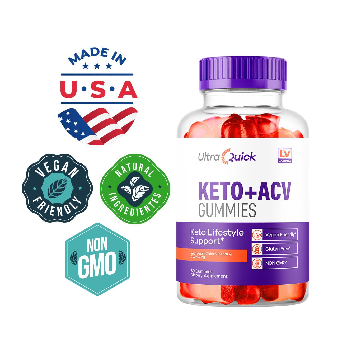 (2 Pack) Ultra Quick Keto ACV Gummies Weight Loss, Ultra Quick Keto ACV Gummies, UltraQuick Keto ACV Gummies, UltraQuick Keto Plus ACV Support Gummies, Ultra Quick Weight Loss Gummies for 2 Months