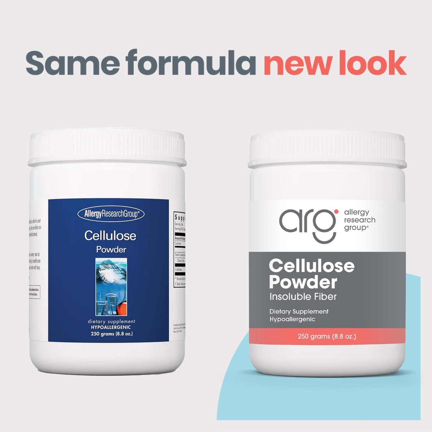 Allergy Research Group Cellulose Powder - Microcrystalline Cellulose Powder, 2000mg Insoluble Fiber Supplement, Powdered Cellulose, Non-Fermentable, Hypoallergenic - 8.8 Oz