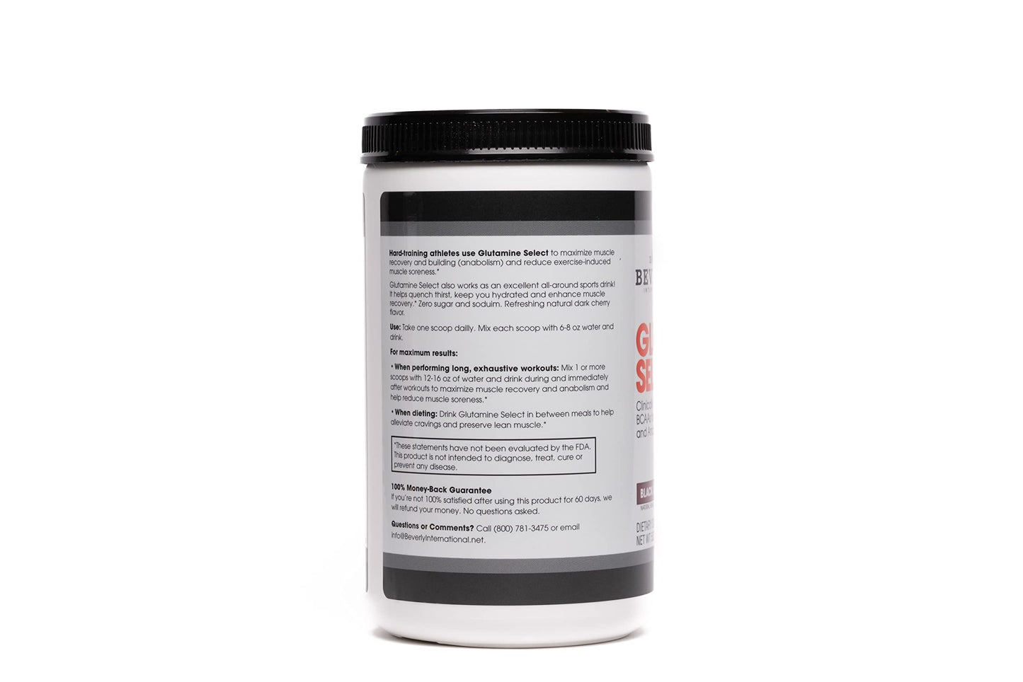 Beverly International Glutamine Select, 60 Servings. Clinically Dosed L-Glutamine and Amino Acid Formula for Lean Muscle and Recovery. Sugar-Free Powder. BCAA’s.