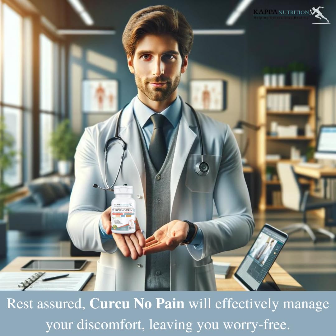 KAPPA NUTRITION Curcu No Pain Rx (90 Capsules) Supports Joints, Muscles.