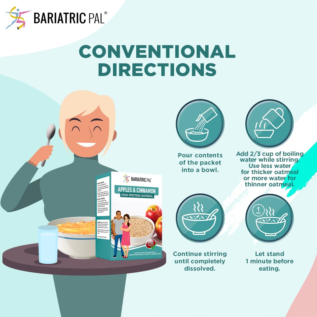 BariatricPal Hot Protein Breakfast Apple Cinnamon Oatmeal 1Pack
