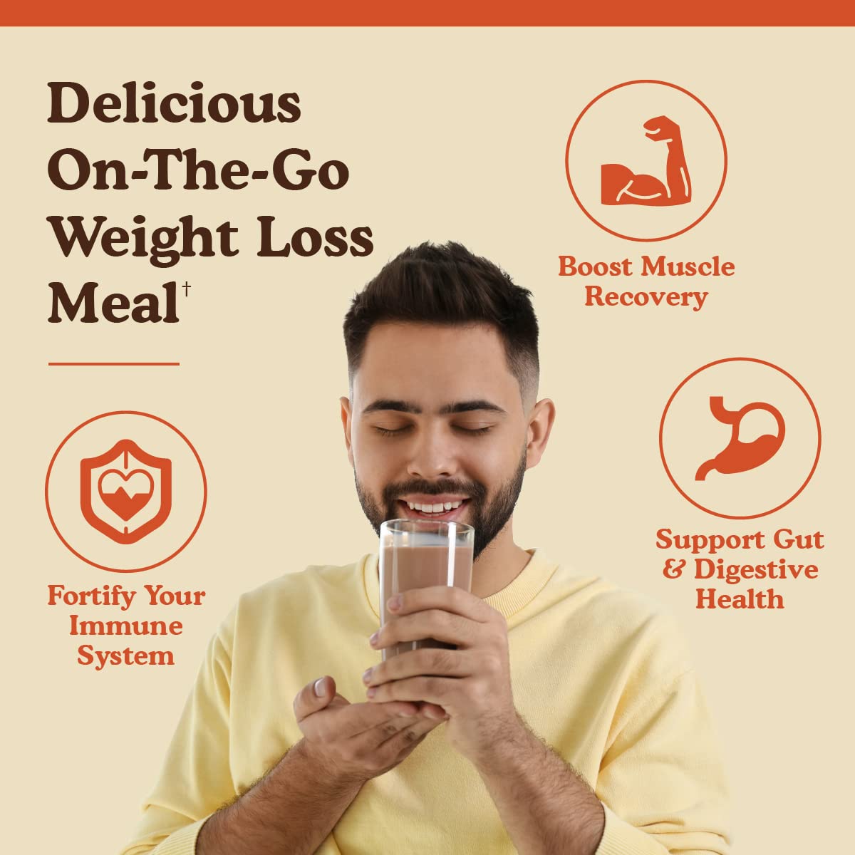 BBfL Meal Replacement Shakes, 21g Protein, Organic Whey Protein Powder, Apple Cider Vinegar, Digestive Enzymes, All in One Shake for Women & Men (15 Servings, Cocoa Cream)