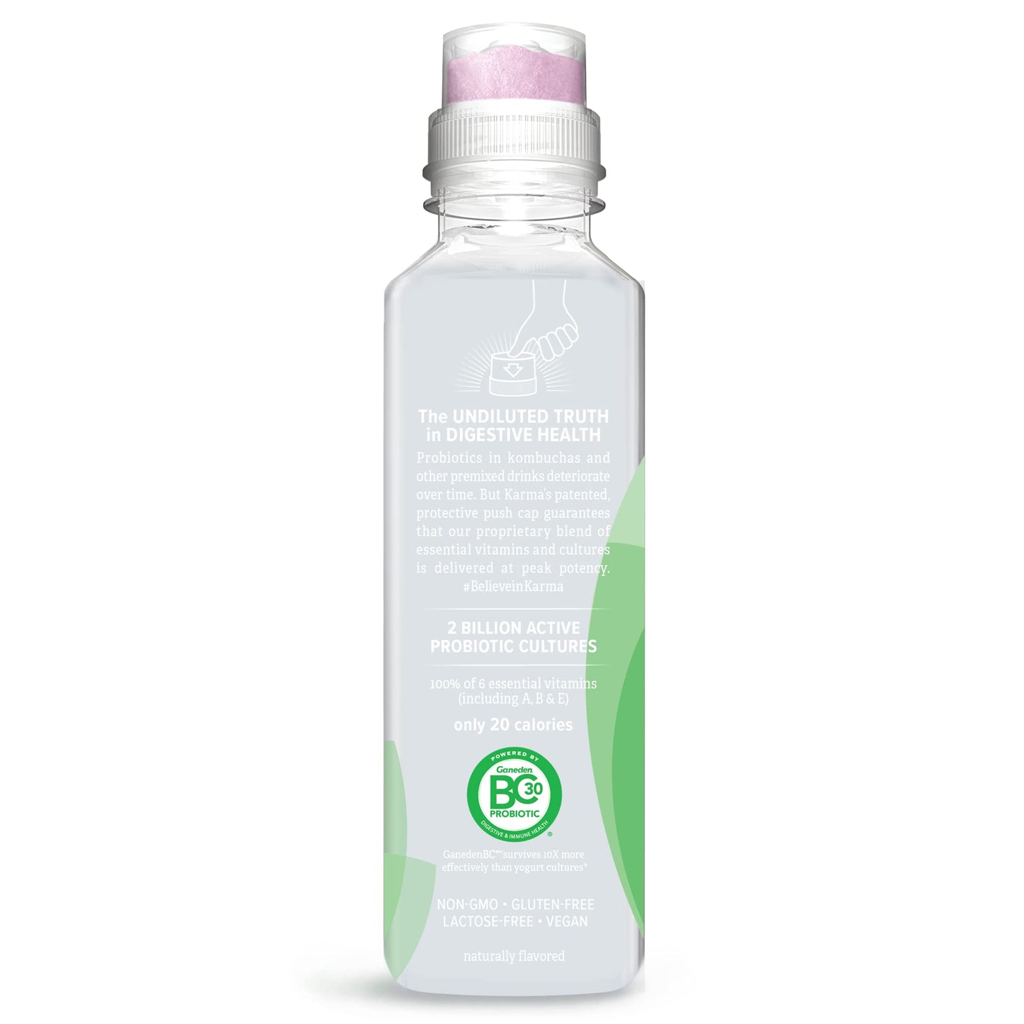 Karma Wellness Flavored Probiotic Water Watermelon Wild Berry 18 Fl Oz Pack of 12 Immunity and Digestive Health Support Low Calorie 2 Billion Active Cultures