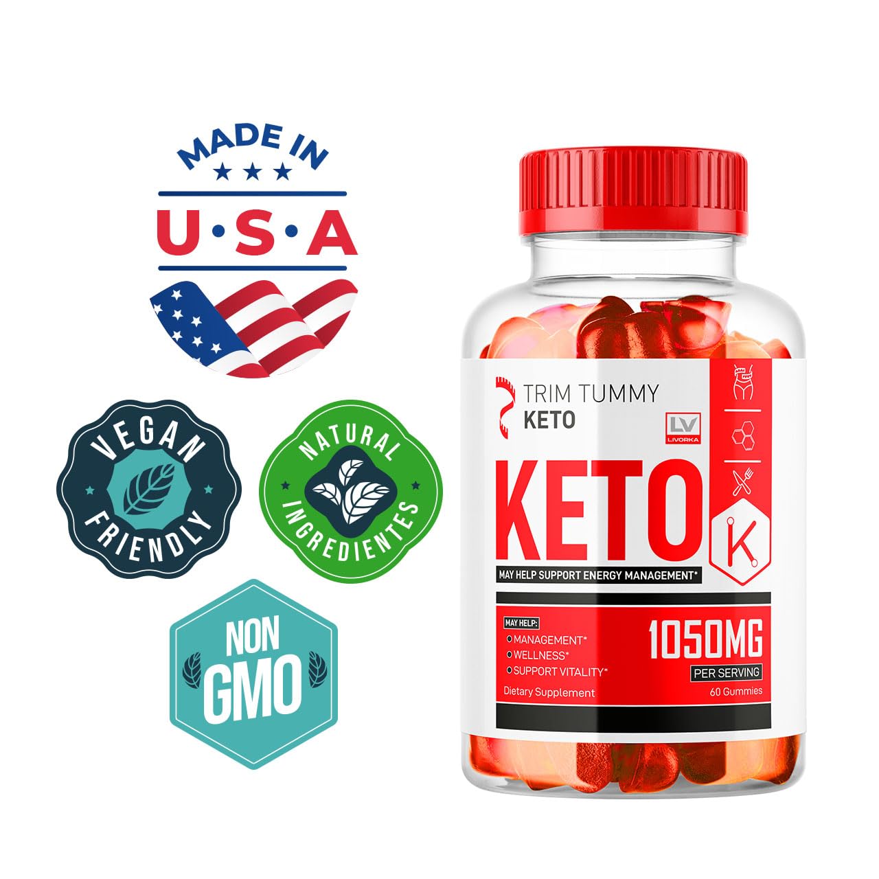 (2 Pack) Trim Tummy Keto ACV Weight Loss Gummies, Trim Tummy Keto ACV Gummies 1050MG, Trim Tummy Keto, Trim Tummy Keto Extreme ACV Gummies, Trim Tummy Gummies - Keto Apple Cider Vinegar for 2 Months