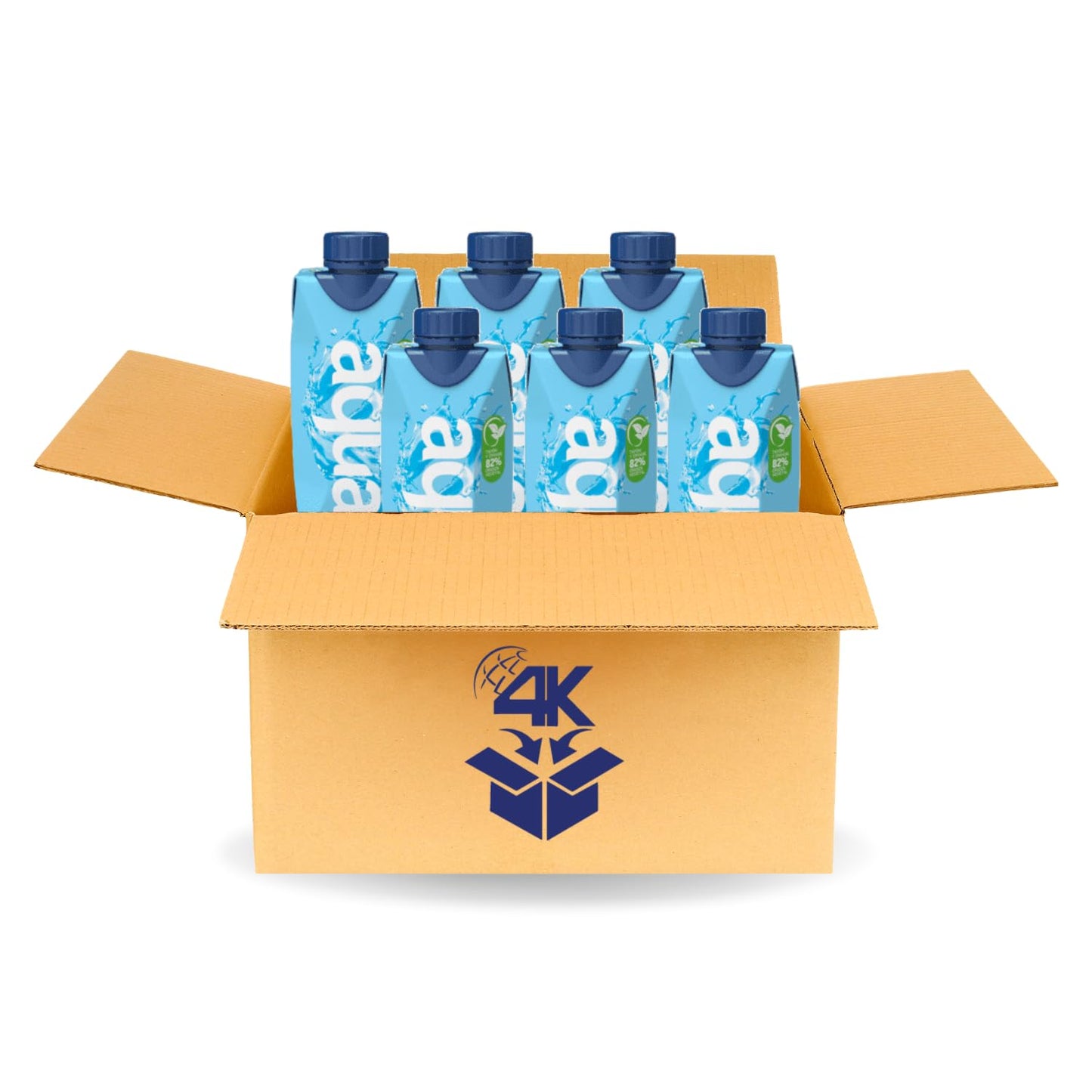 Aqualy Premium Water Purified Water with Essential Minerals EcoFriendly Boxed Water BPAFree NonGMO Free from microplastics Recyclable packaging 6 Pack of 169 fl oz Cartons Plant