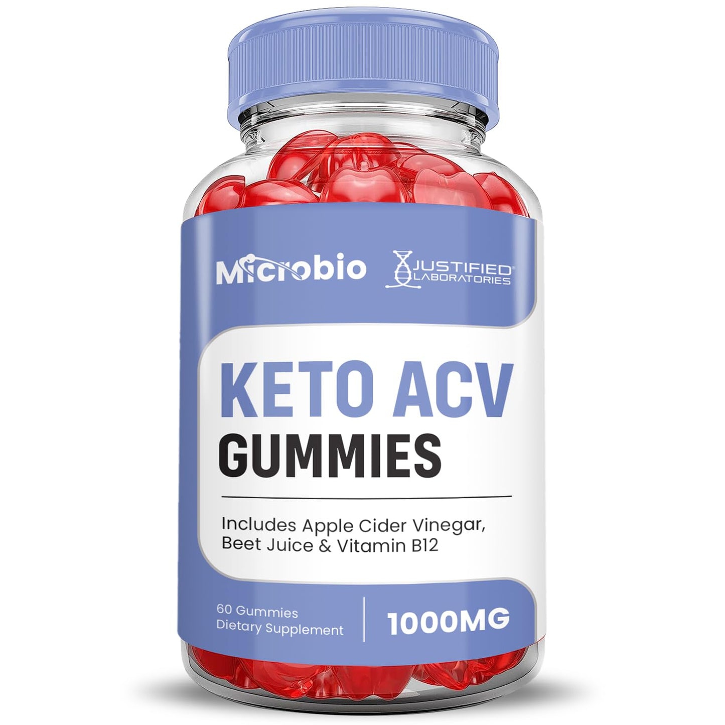 (2 Pack) Microbio Keto ACV Gummies Advanced Formula 1000MG Micro Bio Keto Gummies Apple Cider Vinegar Formulated with Pomegranate Beet Juice Powder B12 Vegan Non GMO120 Gummys