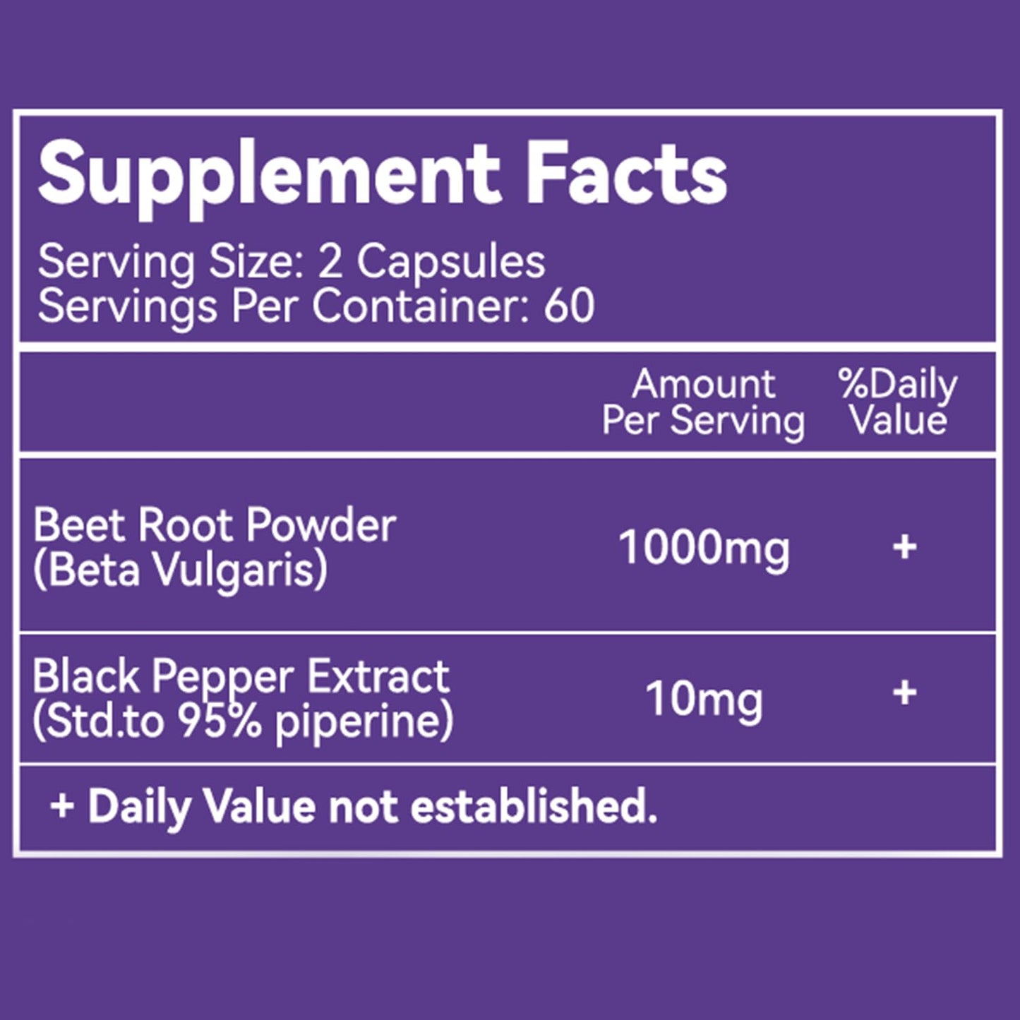 EAZGOO Beet Root Capsules 1000mg Per Serving, Supports Nitric Oxide Production & Blood Pressure, with Black Pepper Extract, Non-GMO, Gluten Free, Vegan - 120 Counts