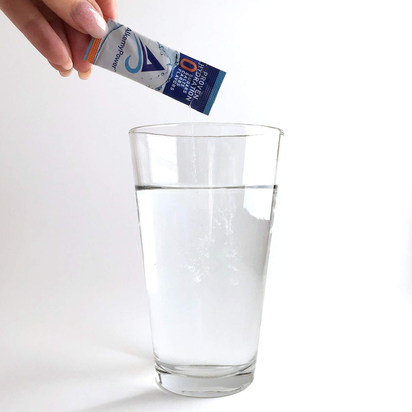 AlkemyPower™ Hydration Electrolyte Powder, No Sugars, Salts, Carbs, Flavors or Calories, 100% Natural, Convenient Stick Pack, 30 Count