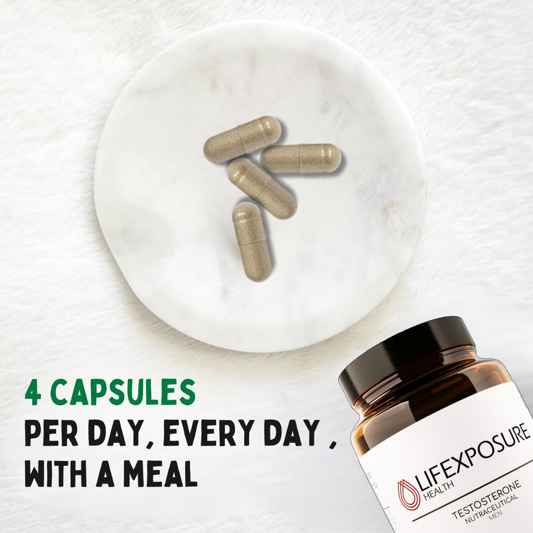 Lifexposure Testosterone Supplement for Men - Formulated to Support Hormone Balance, Energy, and Muscle Growth - 1 Month Supply