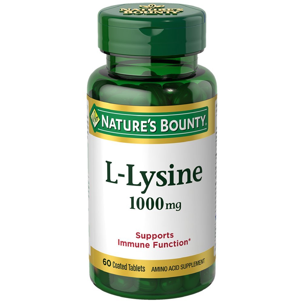 Nature's Bounty L-Lysine 1000 mg Tablets 60 ea (Pack of 12)