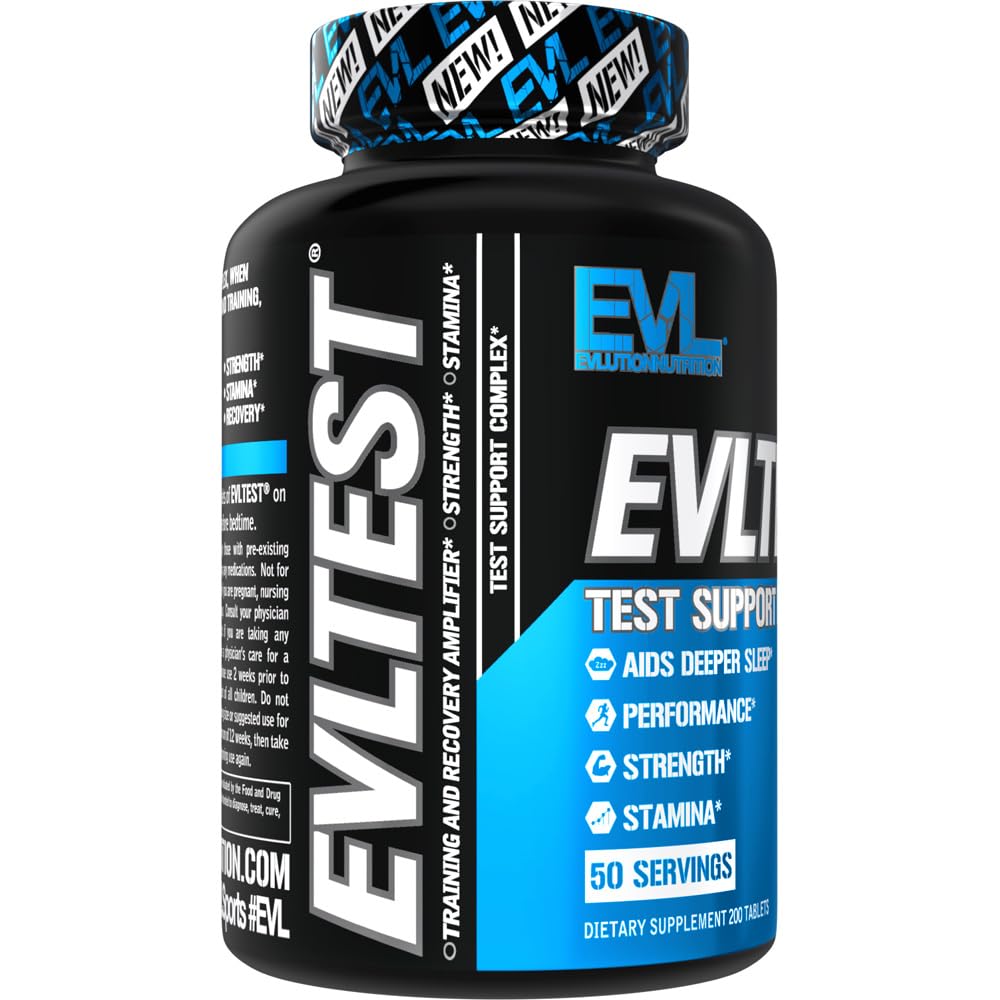 EVL Testosterone Booster for Men - Post Workout Recovery Testosterone Support Supplement with DIM Plus D Aspartic Acid and Fenugreek and Tribulus - EVLTest for Men Post Workout Supplement