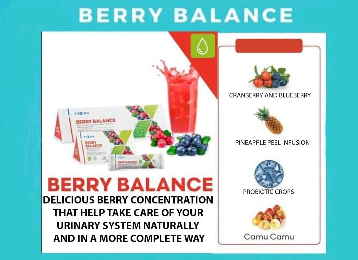 Usoway Berry Balance-Rich in proanthocyanidins, enriched with Pineapple Infusion and probiotic Cultures That Help Preserve a Healthy Urinary Tract (28 Sticks, Berry Balance)