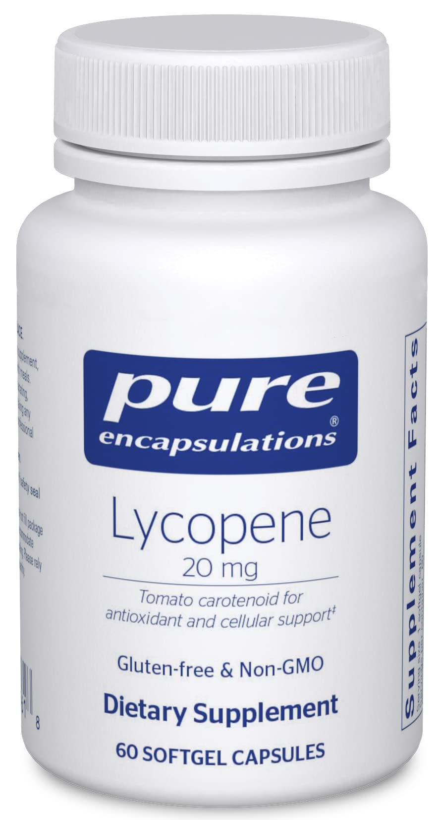 Pure Encapsulations Lycopene 20 mg | Dietary Supplement for Cellular and Macular Support | 60 Softgel Capsules