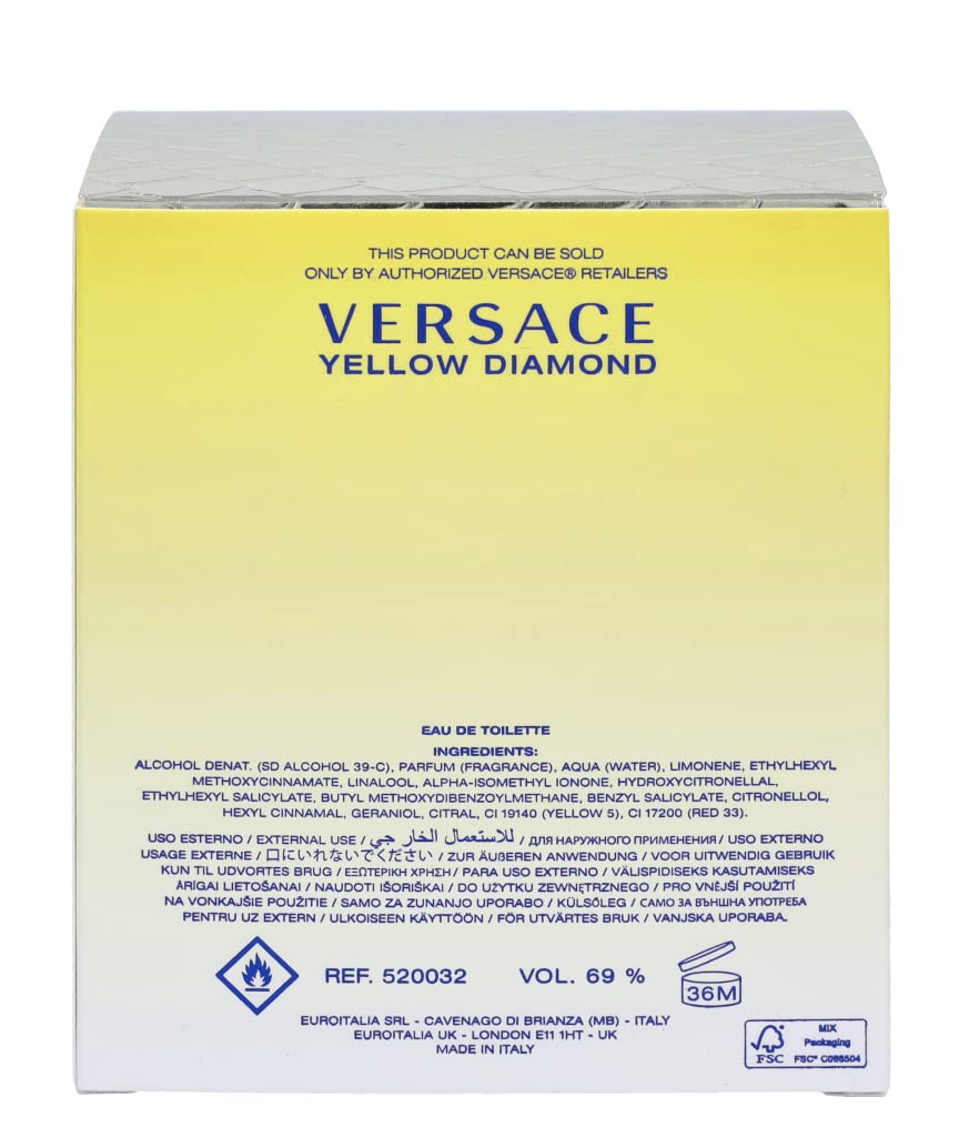Yellow Diamond by Versace for Women 3.0 oz Eau de Toilette Spray
