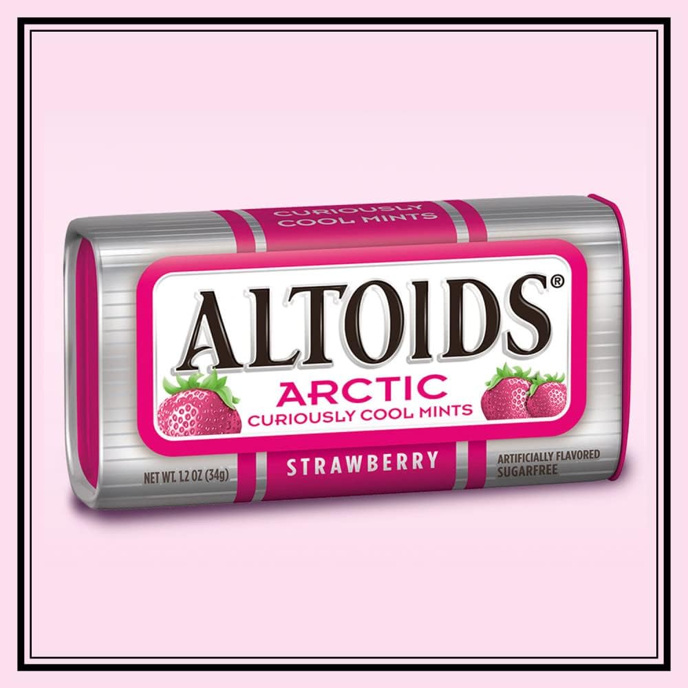 Altoids Arctic Strawberry Mints 3Pack Bundle 12 Oz Each Tin Sweet and Refreshing in Exclusive Mighty Merchandise Packaging Ideal for Everyday Freshness