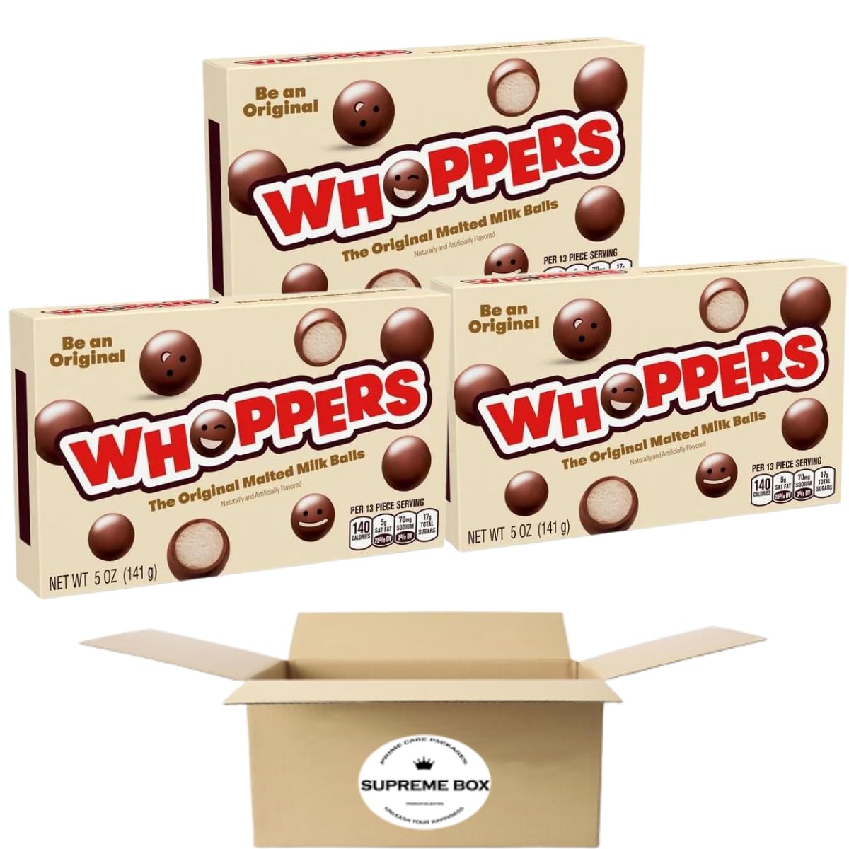Whoppers Malted Milk Balls 5Ounce Package Pack of 3 15 oz in total