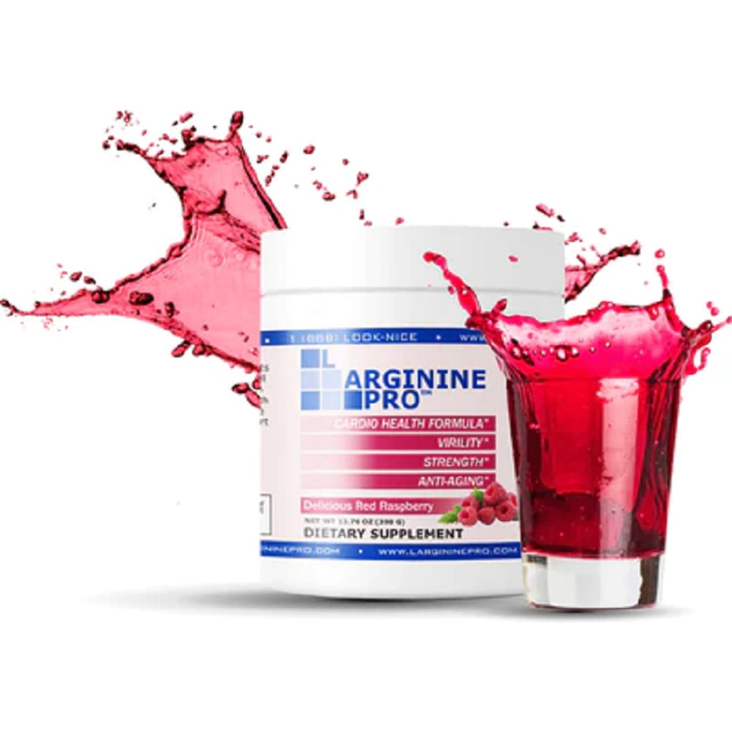 L-ARGININE PRO | 5,500mg L-Arginine Plus L-Citrulline 1,100mg Powder Drink Mix Supplement for Increased Nitric Oxide Production (30 Servings (Pack of 1), Grape)
