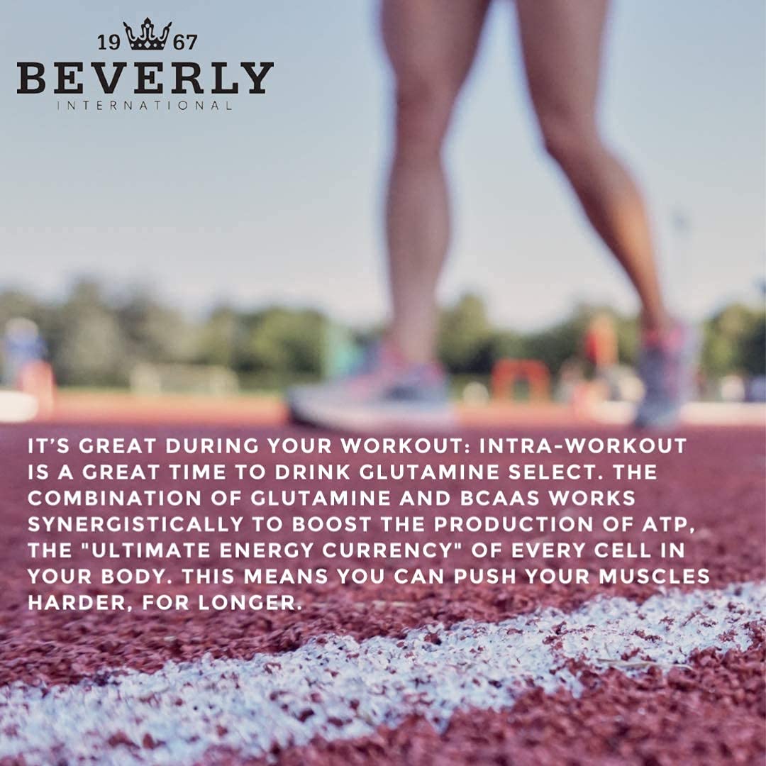 Beverly International Glutamine Select, 60 Servings. Clinically Dosed L-Glutamine and Amino Acid Formula for Lean Muscle and Recovery. Sugar-Free Powder. BCAA’s.