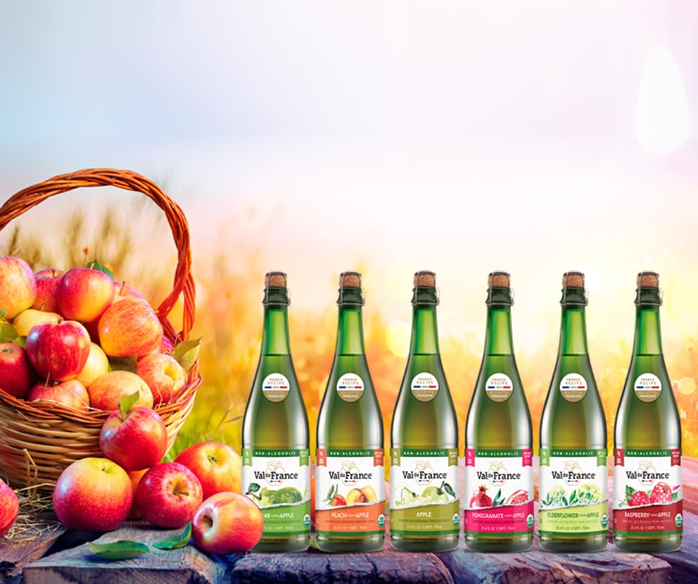 Val de France NonAlcoholic Reduced Calorie Organic and OU Kosher Sparkling Juice Peach 254 Fl Oz 1 bottle