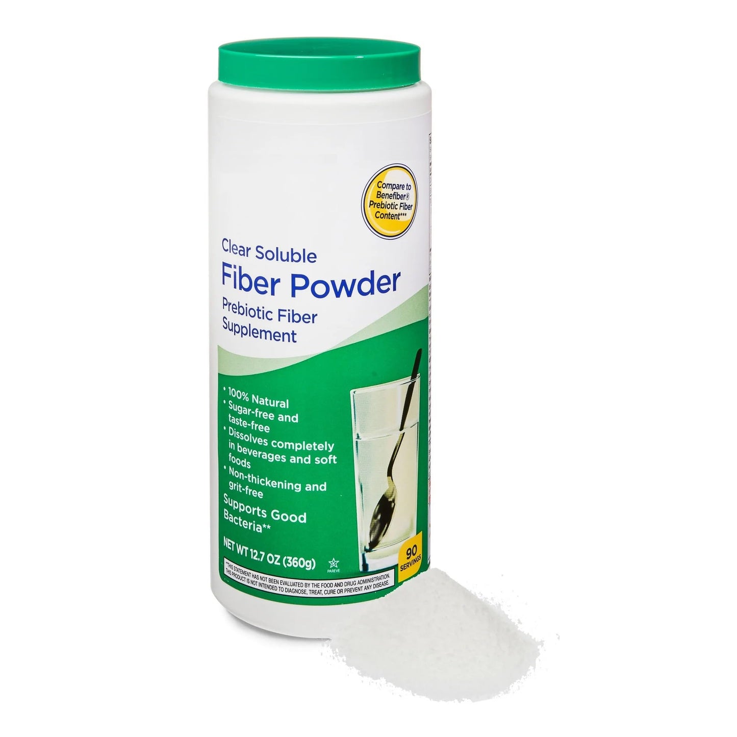 Clear Soluble Fiber Powder 12.7 oz - Daily Clear Fiber Powder Unflavored, Sugar-Free for Adults. (Pack of 1)