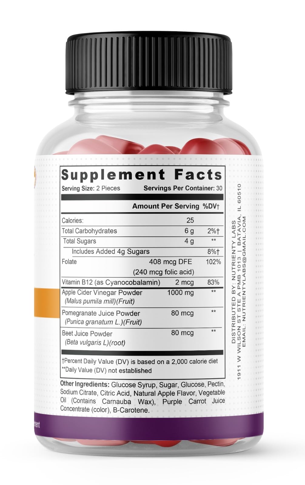 Zonata Rapid Ripped Keto ACV Gummies, Rapid Ripped Gummies, 60 Gummies
