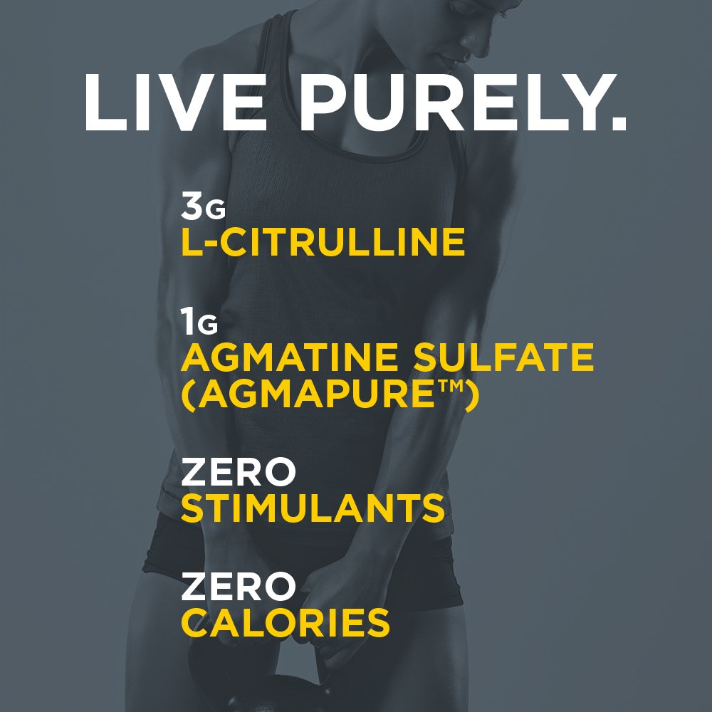 Purbolics Pump | Supports Nitric Oxide Production, Power & Strength | 1g of Agmapure, 3g of L-Citrulline, Stimulant-Free Nitric Oxide Stimulator & 30 Servings