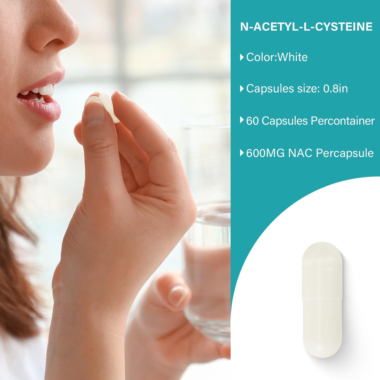 SEDDS Supplements, N-Acetyl Cysteine (NAC) 600mg, 60 Veg Capsules - Non-GMO, Gluten Free