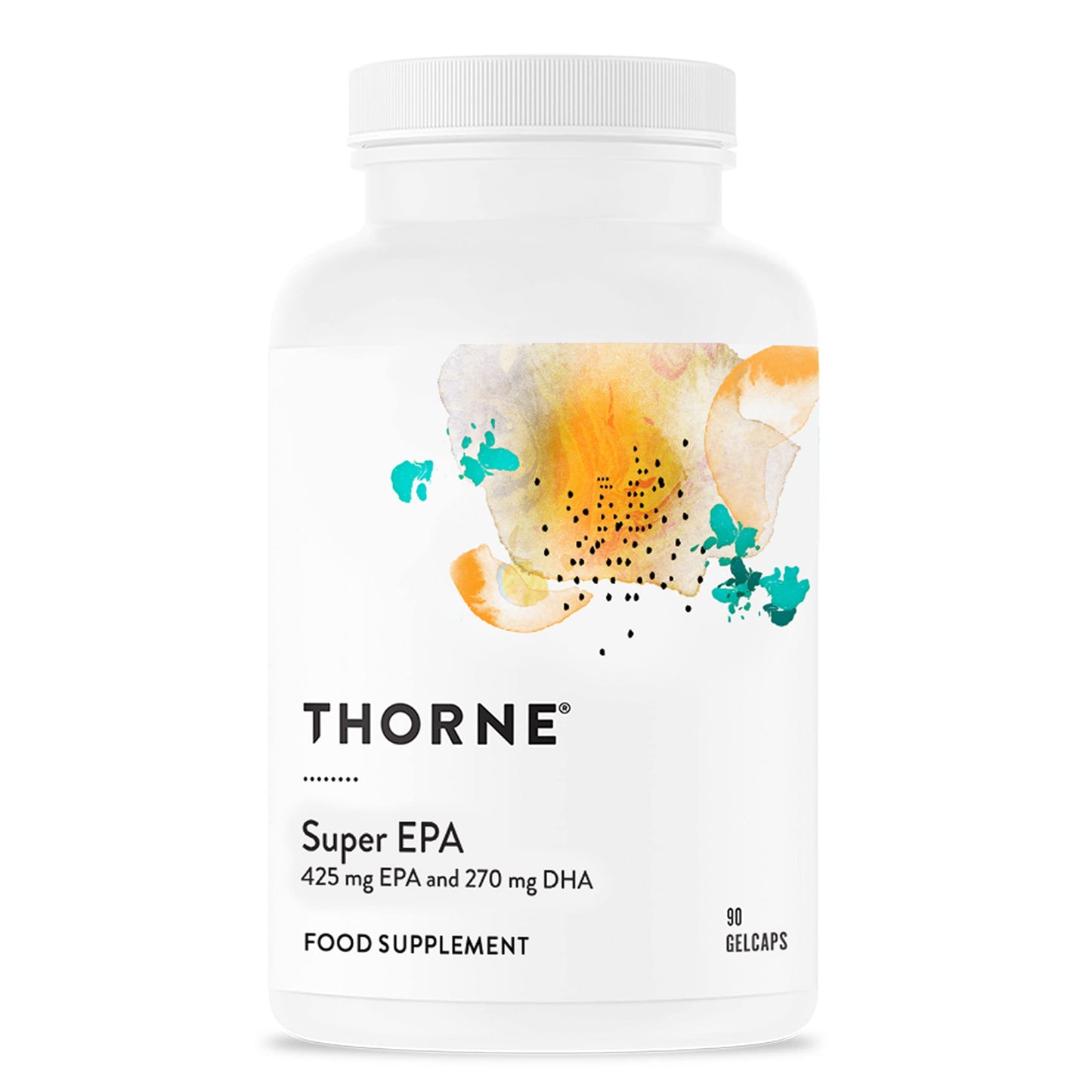 THORNE Super EPA - Omega-3 Fatty Acids EPA 425mg & DHA 270mg Supplement - Support Brain, Cardiovascular, Joints & Skin* - Gluten, Dairy & Soy-Free - 90 Gelcaps