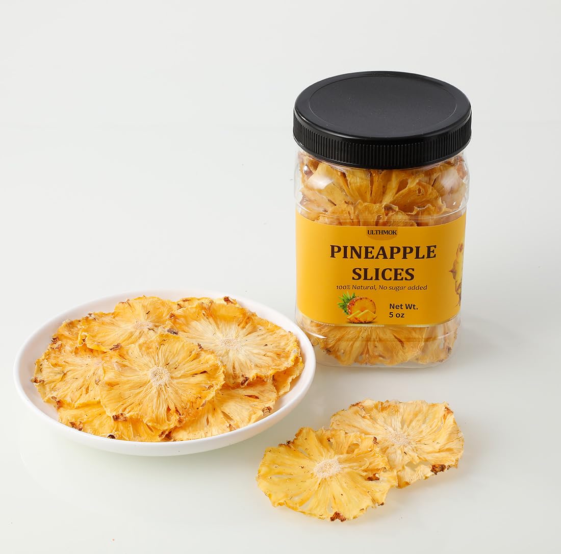 Premium Dried Pineapple 5 Oz142gDehydrated Pineapple Slices100 NaturalNo Sugar Added No Additives