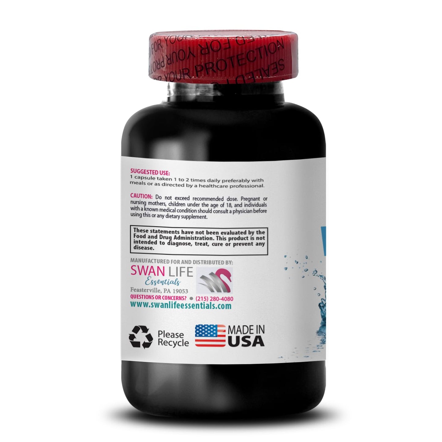 Water Away with Green Tea Leaf - Water Away - Dandelion Root Extract Organic, Apple Cider Vinegar Supplements, Water Away Green Tea, Water Away Digestive Support, Green Tea Leaf 1 Bottle 60 Capsules